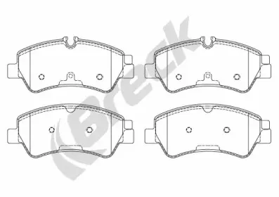 25603 00 703 00 BRECK Комплект тормозных колодок, дисковый тормоз